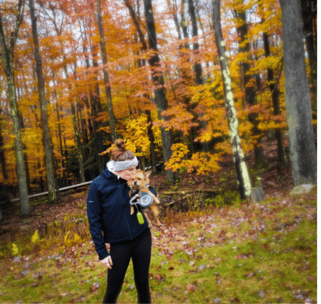 Woman transitioning from corporate life to purposeful living in nature